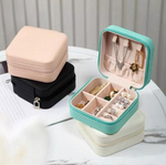 Travel Leather Pocket Jewellery Organizer Box (Mix/Random color)