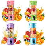 Portable Mini Electric 6 Blade Juicer USB Charging Smoothie Milkshake Maker Automatic Fresh Squeezer Fruit Orange Lemon Kitchen Blender (Random Colors)