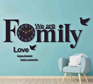 ( size 35 by 20 )Family Wall clock MDF Wood material